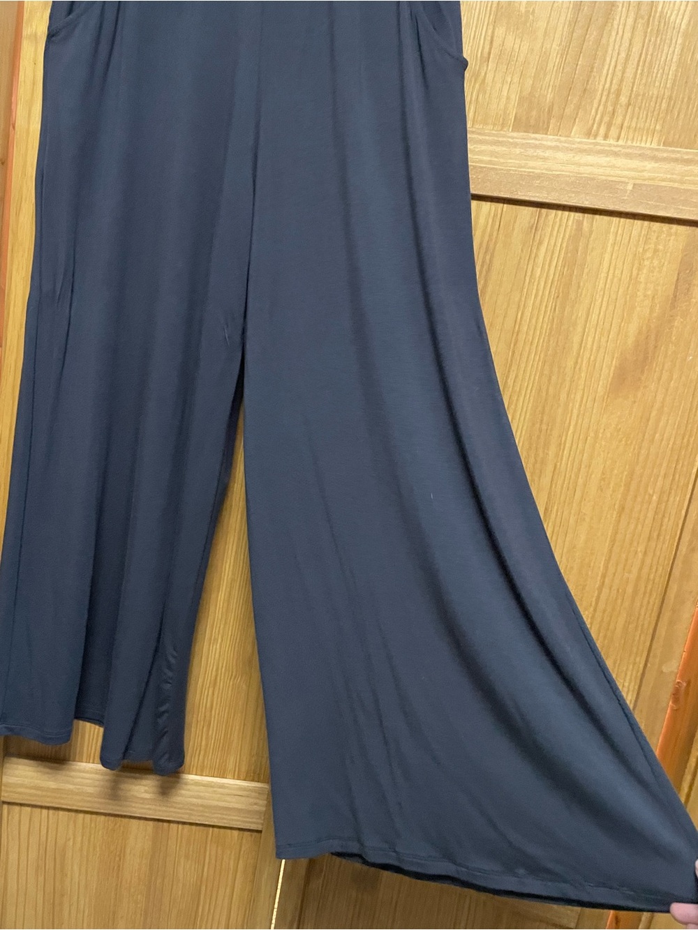 Sacred Threads Cropped Wide Leg Dark Gray Pull-On Pants - Picture 3 of 7